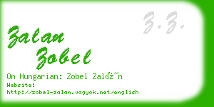 zalan zobel business card